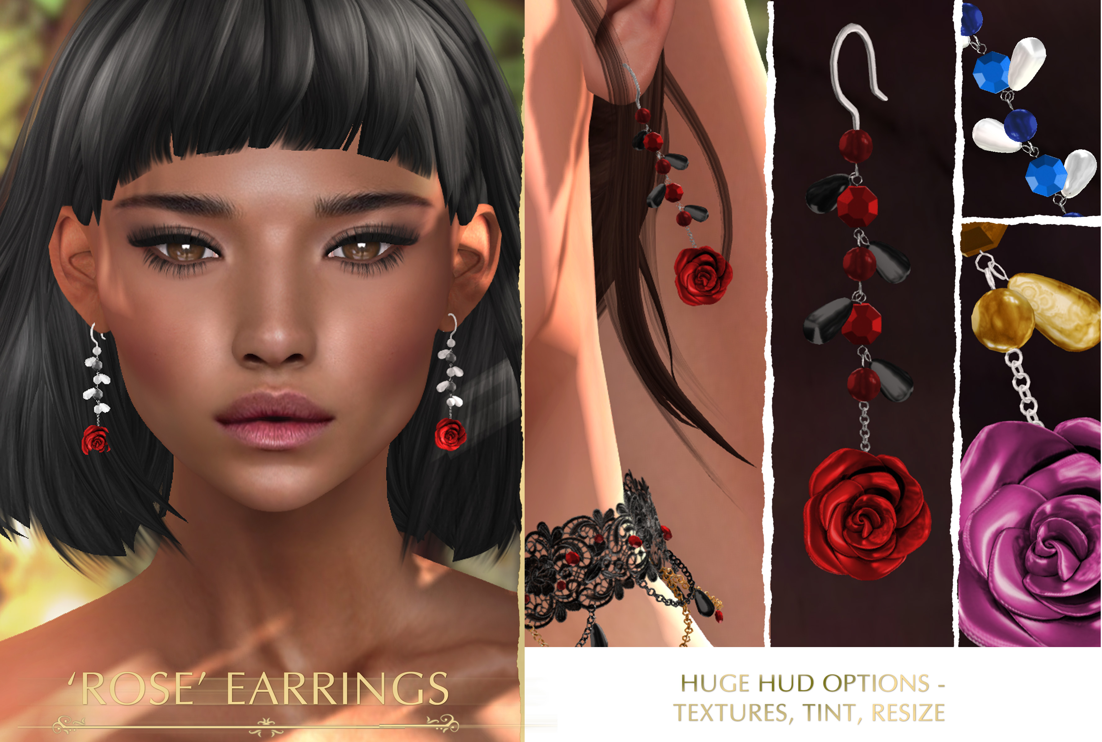 -Birth- 'Rose' Earrings Advert Enchantment