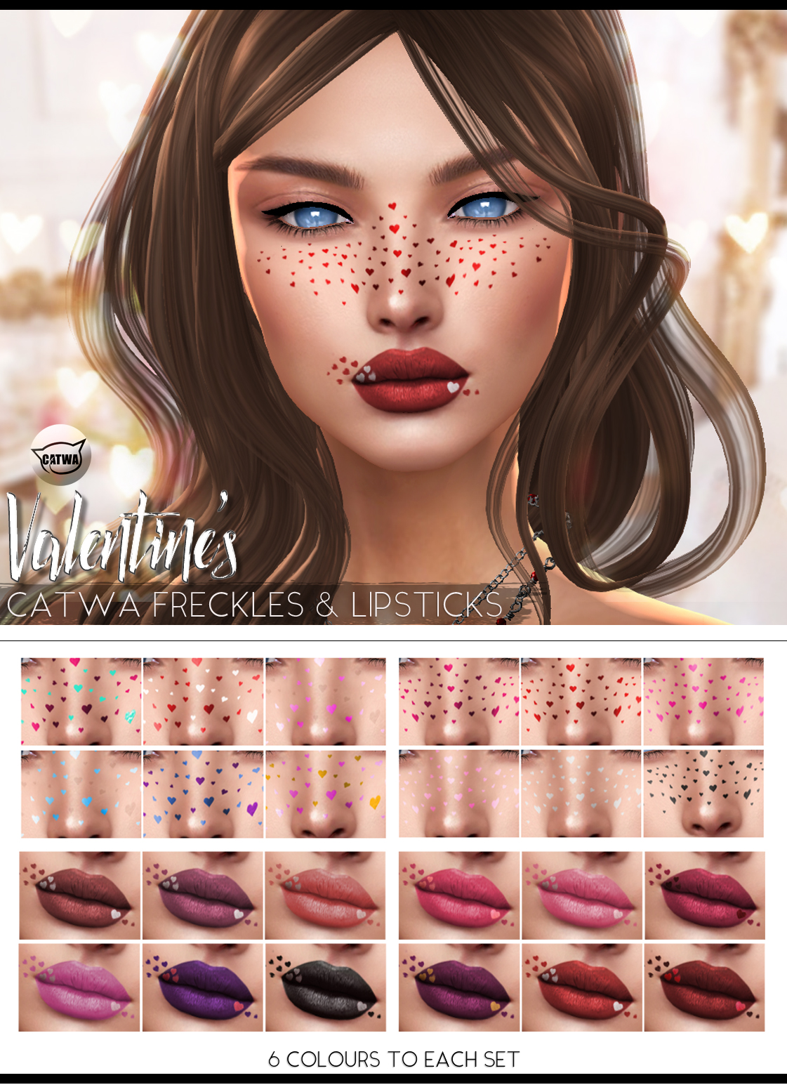 -Birth- 'Valentine's' Catwa Freckles and Lipstick
