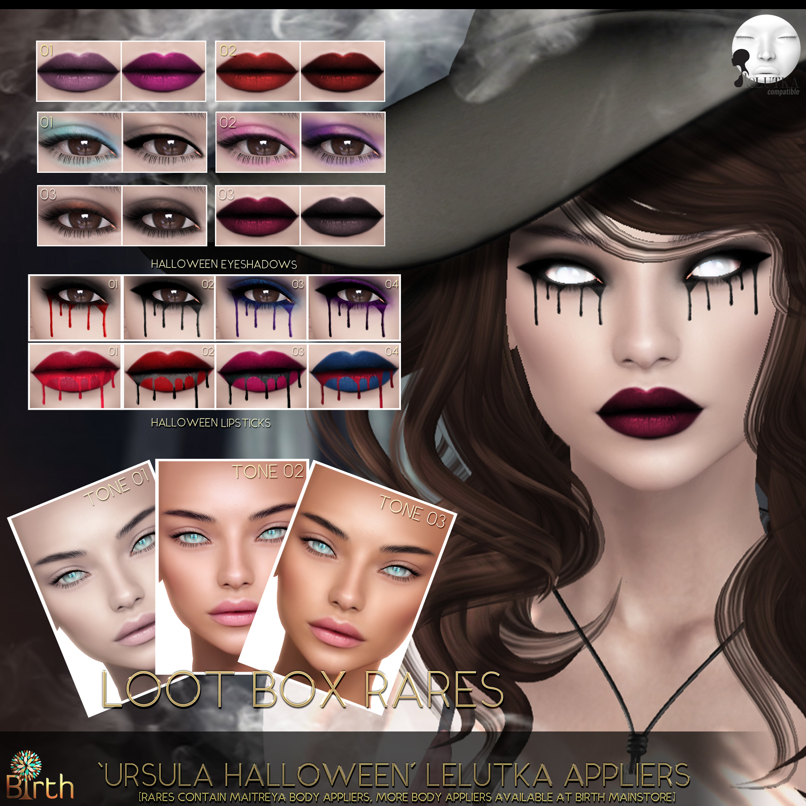 -Birth- 'Ursula Halloween' Lelutka Appliers