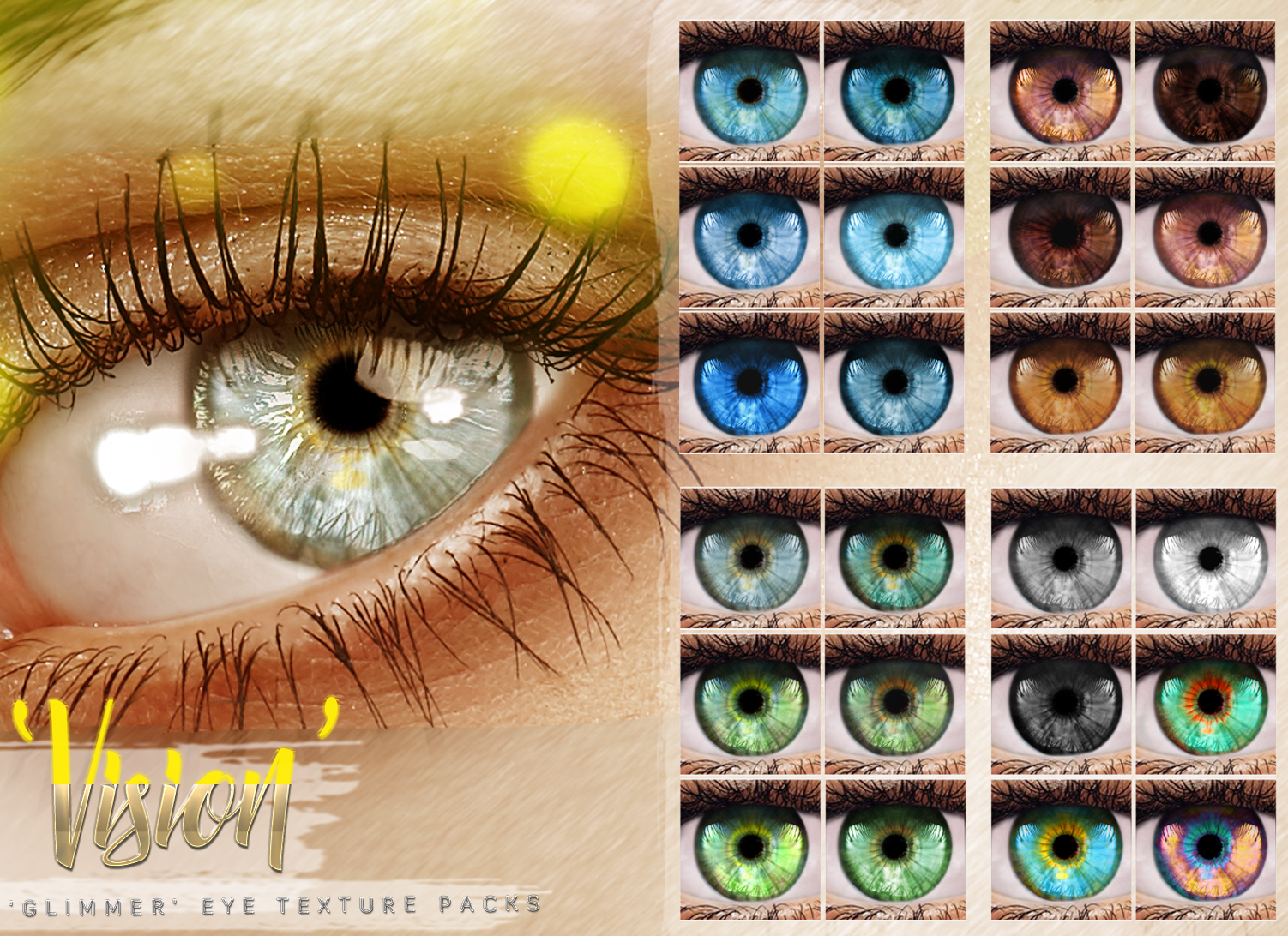 -Birth- 'Vision' Eye Texture Pack for Glimmer Eyes Advert