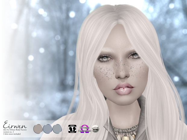 Eirwen skin for Winter Solstice even - Catwa Omega Classic avatar skin v2